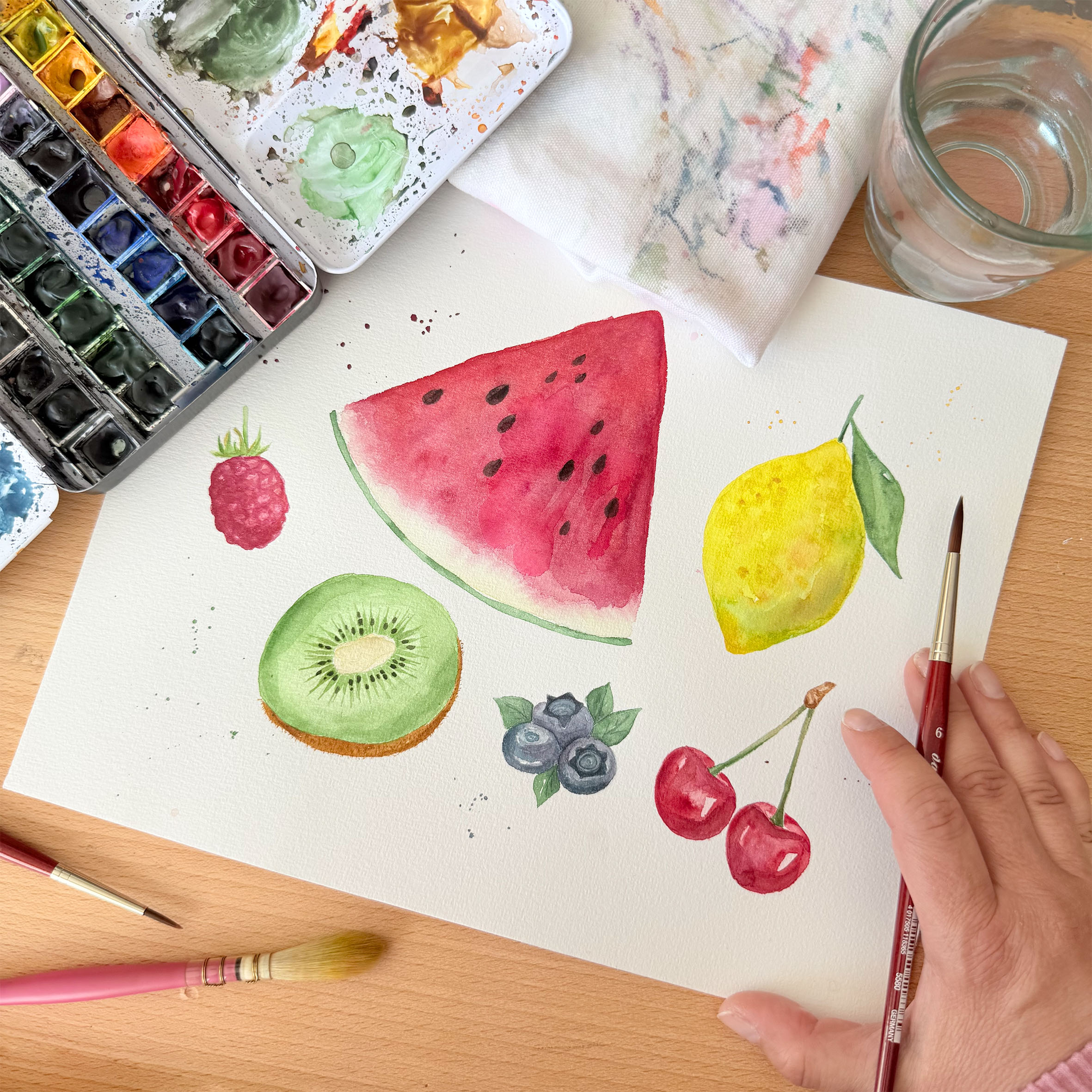 Handlettering Osterkarten;Handlettering Ostern; basteln für Ostern; Lettering für Anfänger; Handlettering Anleitung; Lettern für Anfänger; Handlettering Vorlage; Falsche Kalligrafie; Faux Calligraphy lernen; Aquarellieren mit Brush Pens; Gelbkariert