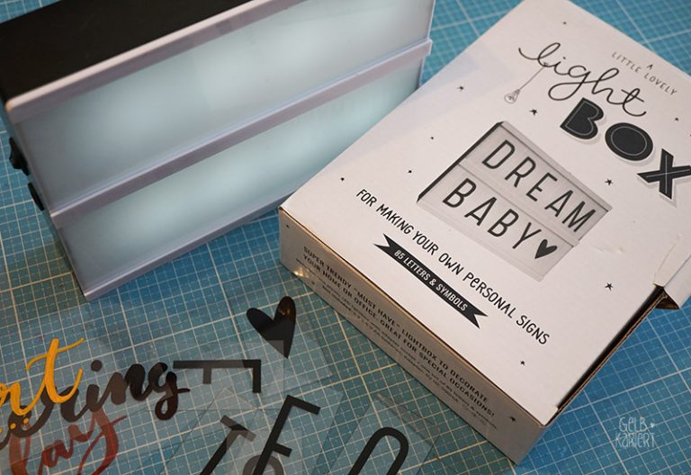 DIY Lettering für die Lightbox Gelbkariert