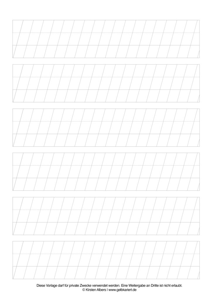 Freebie Handlettering Lineatur M für mittlere Brush Pens zum kostenlosen Download