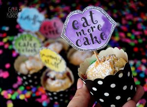 2. Bloggeburtstag - Printable Muffin Topper - Lettering und mehr