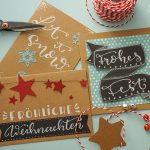 Weihnachtskarten mit Faux Calligraphy gestalten