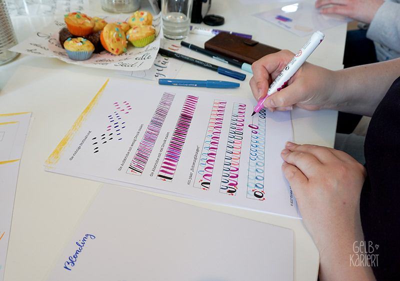 Handlettering-Workshop mit Gelbkariert, Lettering lernen, Handlettering für Anfänger, Gelbkariert Blog