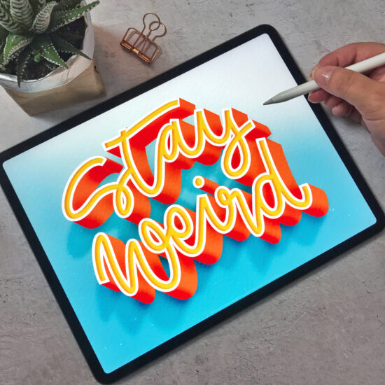 iPad Lettering Workshop, iPad Lettering lernen, Handlettering Workshops für Anfänger und Fortgeschrittene im Ruhrgebiet, Lettering Workshops Herne, Kunstpark Herne, Gelbkariert