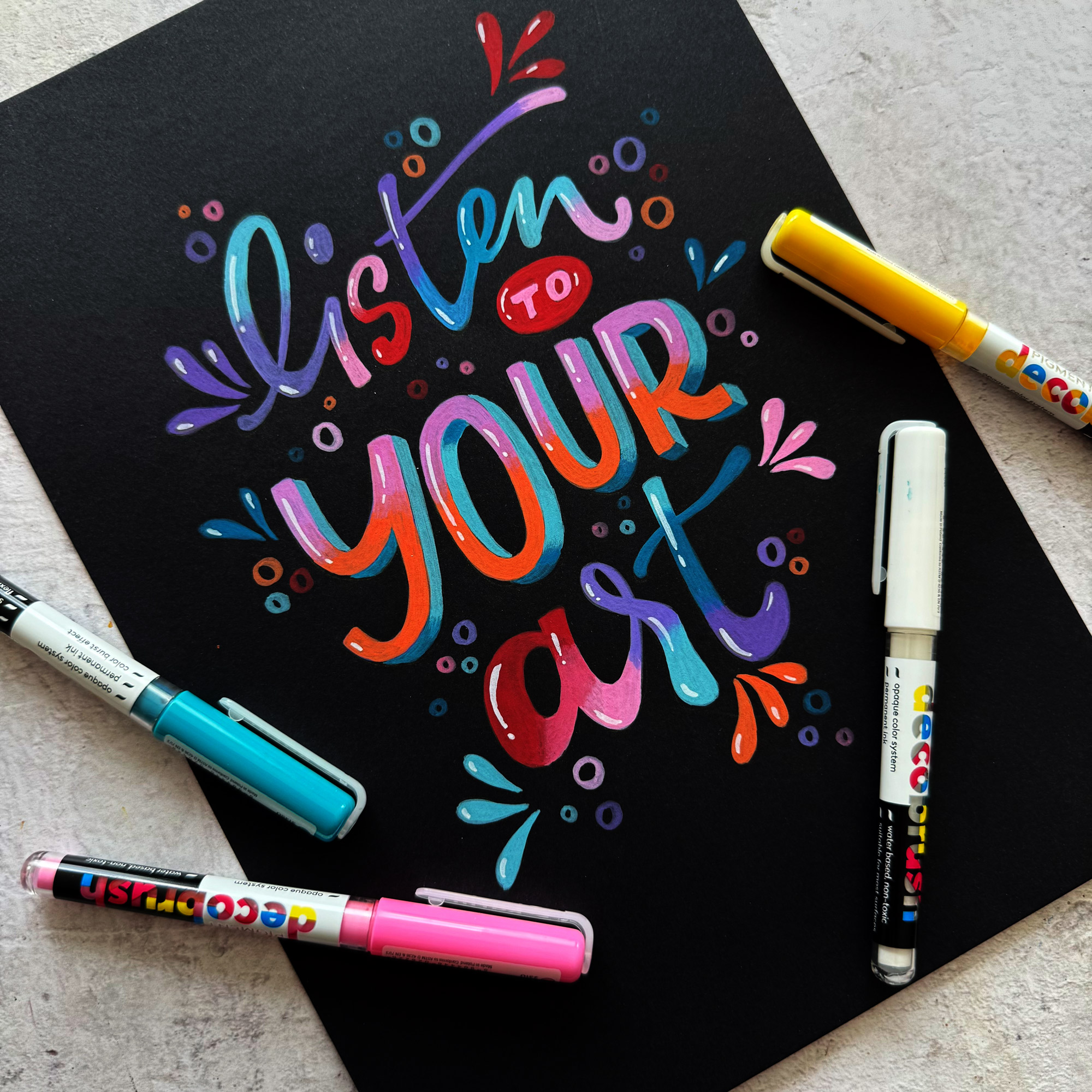 Lettering mit Karin Deco Brush